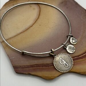 And I and Alex  Initial B Adjustable  Charm Bangle Bracelet Boho Stackable